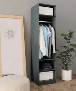vidaXL Wardrobe Grey 50x50x200 cm Chipboard
