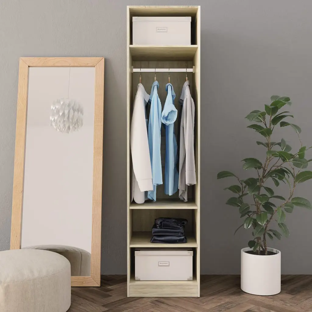 vidaXL Wardrobe Sonoma Oak 50x50x200 cm Chipboard