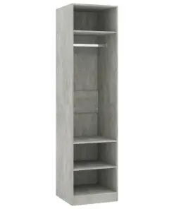 vidaXL Wardrobe Concrete Grey 50x50x200 cm Chipboard