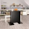 vidaXL Dining Table Black 110x60x75 cm Chipboard