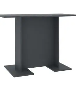 vidaXL Dining Table Grey 110x60x75 cm Chipboard