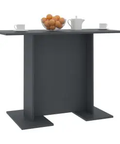 vidaXL Dining Table Grey 110x60x75 cm Chipboard