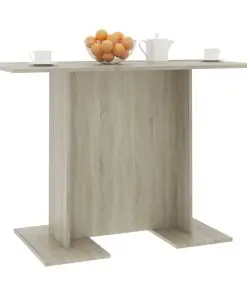 vidaXL Dining Table Sonoma Oak 110x60x75 cm Chipboard