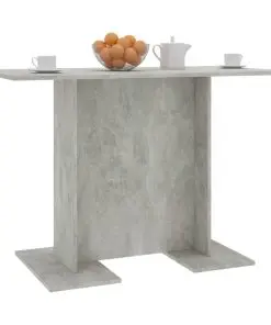 vidaXL Dining Table Concrete Grey 110x60x75 cm Chipboard