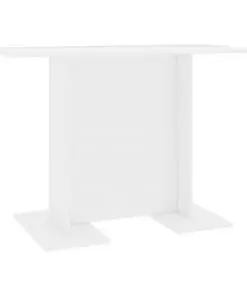 vidaXL Dining Table High Gloss White 110x60x75 cm Chipboard
