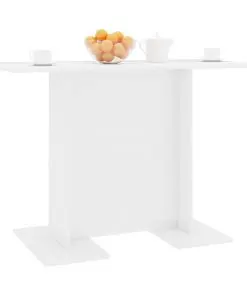 vidaXL Dining Table High Gloss White 110x60x75 cm Chipboard