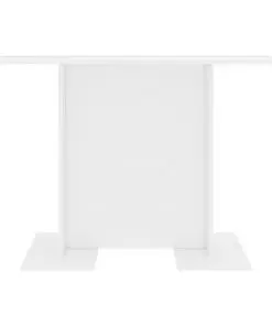 vidaXL Dining Table High Gloss White 110x60x75 cm Chipboard