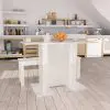 vidaXL Dining Table High Gloss White 110x60x75 cm Chipboard