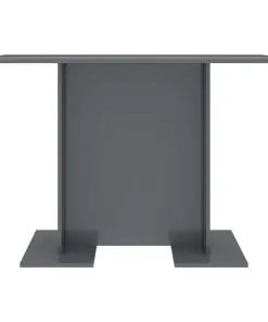 vidaXL Dining Table High Gloss Grey 110x60x75 cm Chipboard