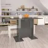 vidaXL Dining Table High Gloss Grey 110x60x75 cm Chipboard