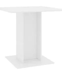 vidaXL Dining Table White 80x80x75 cm Chipboard