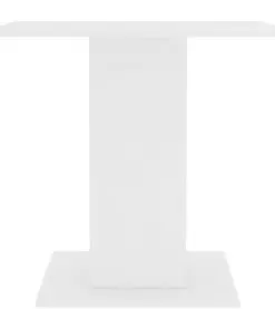 vidaXL Dining Table White 80x80x75 cm Chipboard