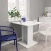 vidaXL Dining Table White 80x80x75 cm Chipboard