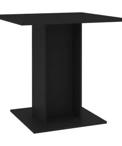 vidaXL Dining Table Black 80x80x75 cm Chipboard