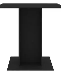 vidaXL Dining Table Black 80x80x75 cm Chipboard