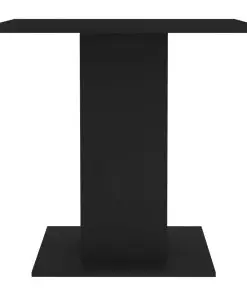 vidaXL Dining Table Black 80x80x75 cm Chipboard