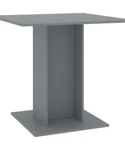 vidaXL Dining Table Grey 80x80x75 cm Chipboard
