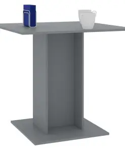 vidaXL Dining Table Grey 80x80x75 cm Chipboard