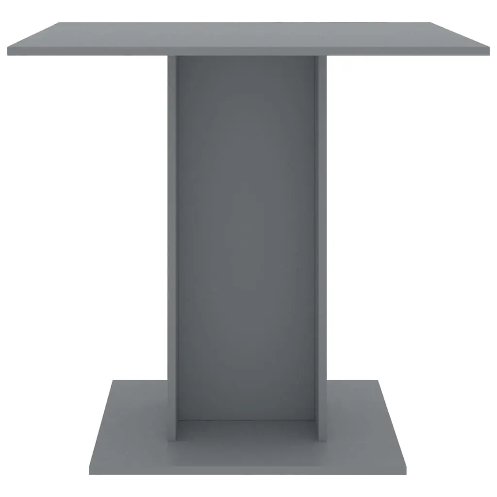 vidaXL Dining Table Grey 80x80x75 cm Chipboard