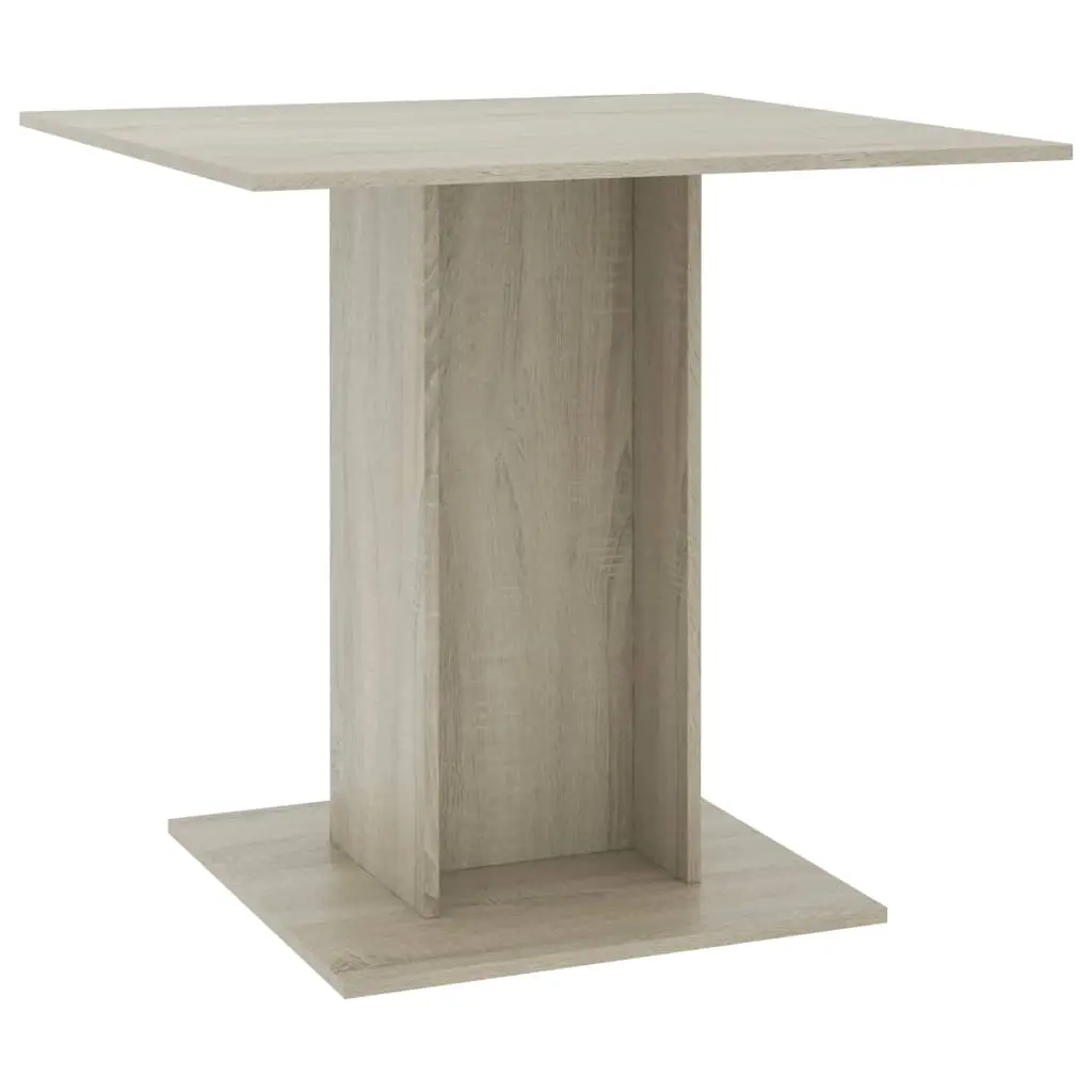 vidaXL Dining Table Sonoma Oak 80x80x75 cm Chipboard