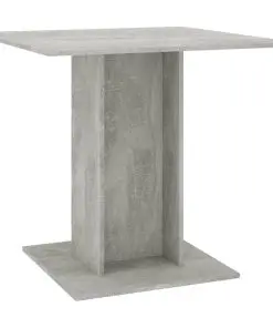 vidaXL Dining Table Concrete Grey 80x80x75 cm Chipboard