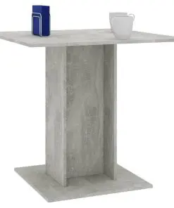 vidaXL Dining Table Concrete Grey 80x80x75 cm Chipboard