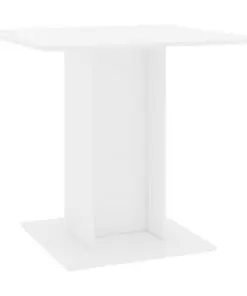 vidaXL Dining Table High Gloss White 80x80x75 cm Chipboard