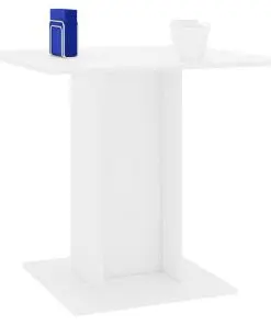 vidaXL Dining Table High Gloss White 80x80x75 cm Chipboard