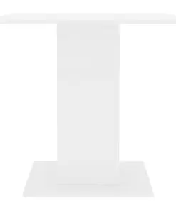 vidaXL Dining Table High Gloss White 80x80x75 cm Chipboard