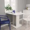 vidaXL Dining Table High Gloss White 80x80x75 cm Chipboard