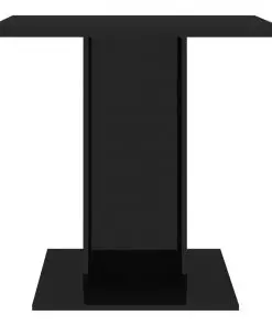 vidaXL Dining Table High Gloss Black 80x80x75 cm Chipboard