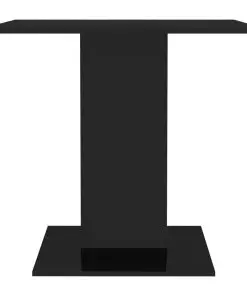 vidaXL Dining Table High Gloss Black 80x80x75 cm Chipboard