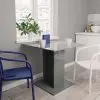 vidaXL Dining Table High Gloss Grey 80x80x75 cm Chipboard vidaXL Dining Table High Gloss Grey 80x80x75 cm Chipboard