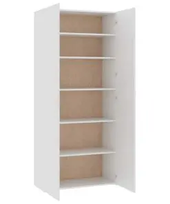 vidaXL Shoe Cabinet White 80×35.5×180 cm Chipboard