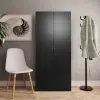 vidaXL Shoe Cabinet Black 80×35.5×180 cm Chipboard vidaXL Shoe Cabinet Black 80×35.5×180 cm Chipboard