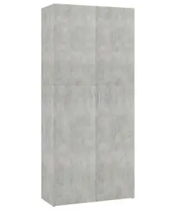 vidaXL Shoe Cabinet Concrete Grey 80×35.5×180 cm Chipboard