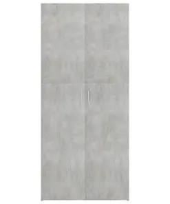 vidaXL Shoe Cabinet Concrete Grey 80×35.5×180 cm Chipboard