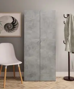 vidaXL Shoe Cabinet Concrete Grey 80×35.5×180 cm Chipboard