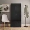 vidaXL Shoe Cabinet High Gloss Black 80×35.5×180 cm Chipboard