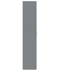 vidaXL Shoe Cabinet High Gloss Grey 80×35.5×180 cm Chipboard