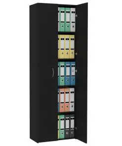 vidaXL Office Cabinet Black 60x32x190 cm Chipboard