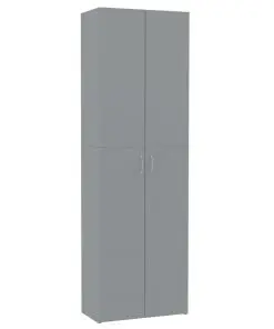 vidaXL Office Cabinet Grey 60x32x190 cm Chipboard