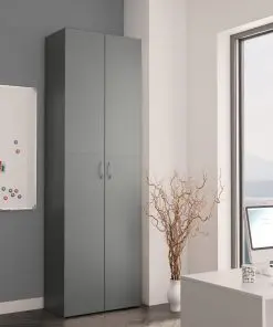 vidaXL Office Cabinet Grey 60x32x190 cm Chipboard