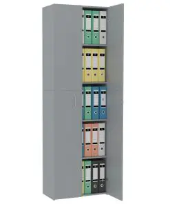 vidaXL Office Cabinet Grey 60x32x190 cm Chipboard