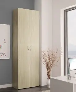 vidaXL Office Cabinet Sonoma Oak 60x32x190 cm Chipboard