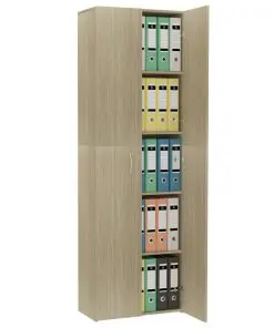 vidaXL Office Cabinet Sonoma Oak 60x32x190 cm Chipboard