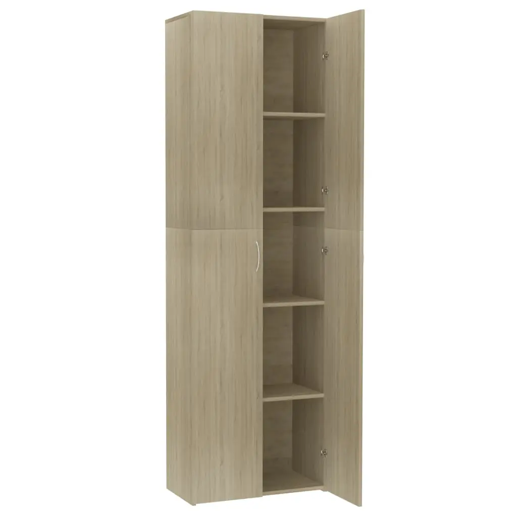 vidaXL Office Cabinet Sonoma Oak 60x32x190 cm Chipboard