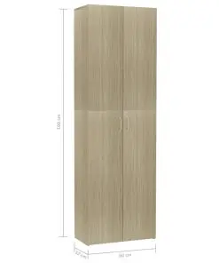 vidaXL Office Cabinet Sonoma Oak 60x32x190 cm Chipboard