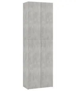 vidaXL Office Cabinet Concrete Grey 60x32x190 cm Chipboard