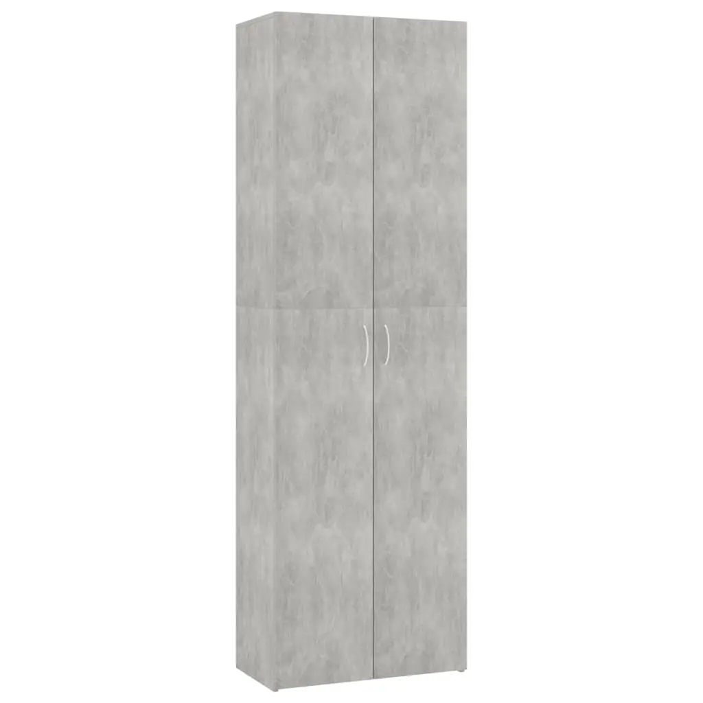 vidaXL Office Cabinet Concrete Grey 60x32x190 cm Chipboard